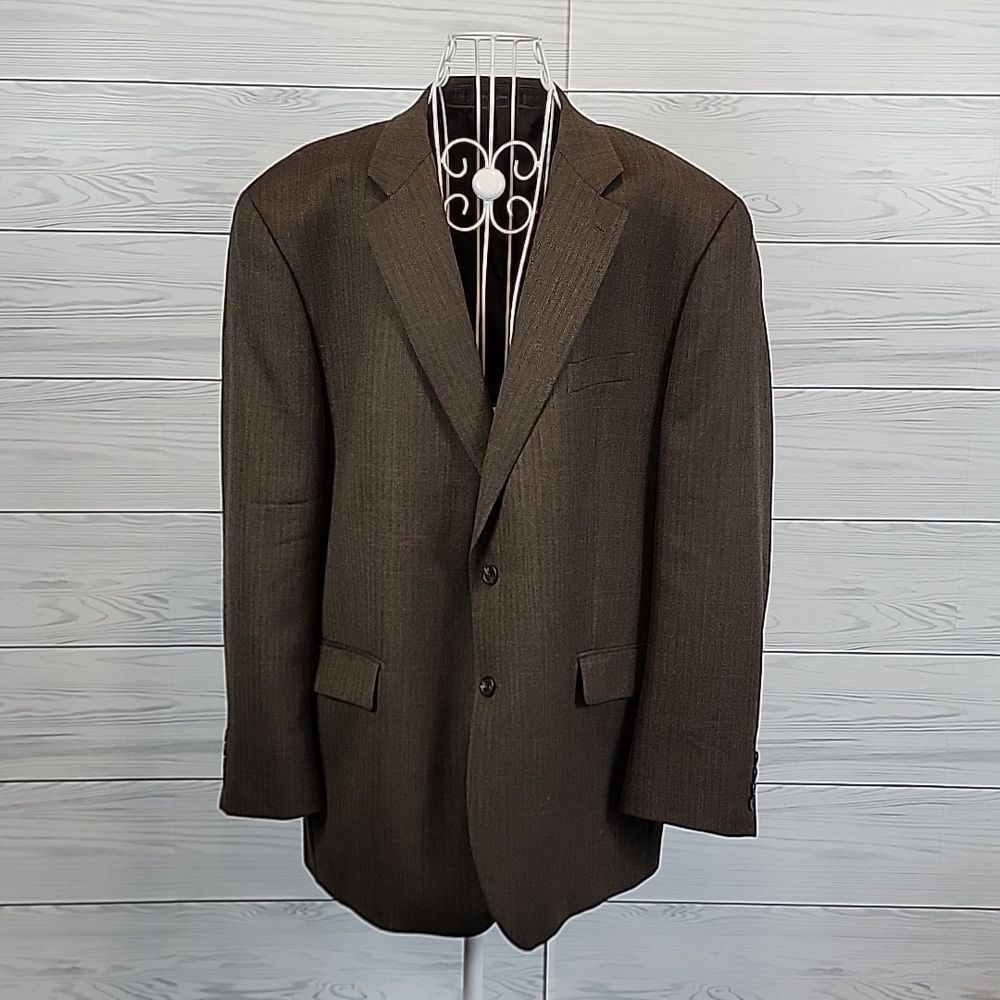 Chaps Brown Sport Coat Blazer Suit Seperate Mens Size 48R